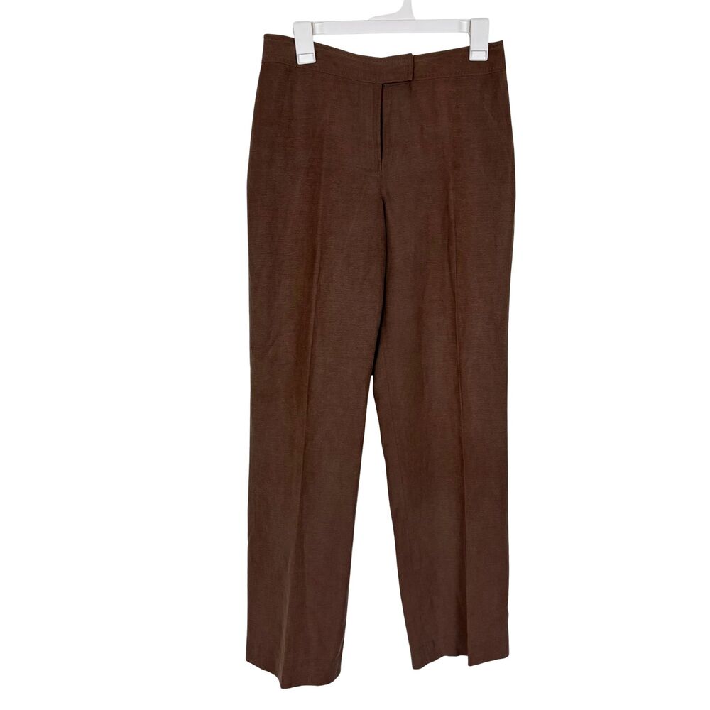 Pendleton Brown Silk Linen Blend Dress Pants Women’s 6 Lined